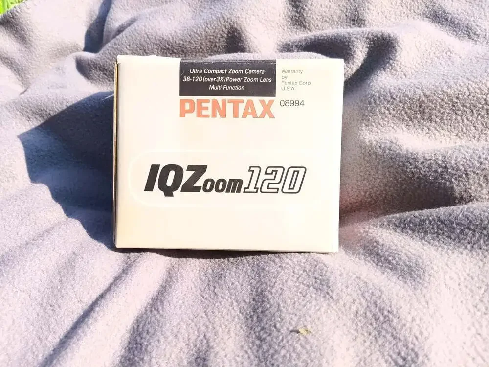 Pentax IQZoom 120 35mm Film Camera 38‑120mm Zoom w/ Manual & Strap Tested As‑Is